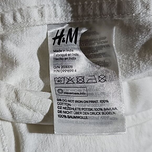 H&M x KEITH HARING White Denim Jacket - Size Large - Picture 7 of 7
